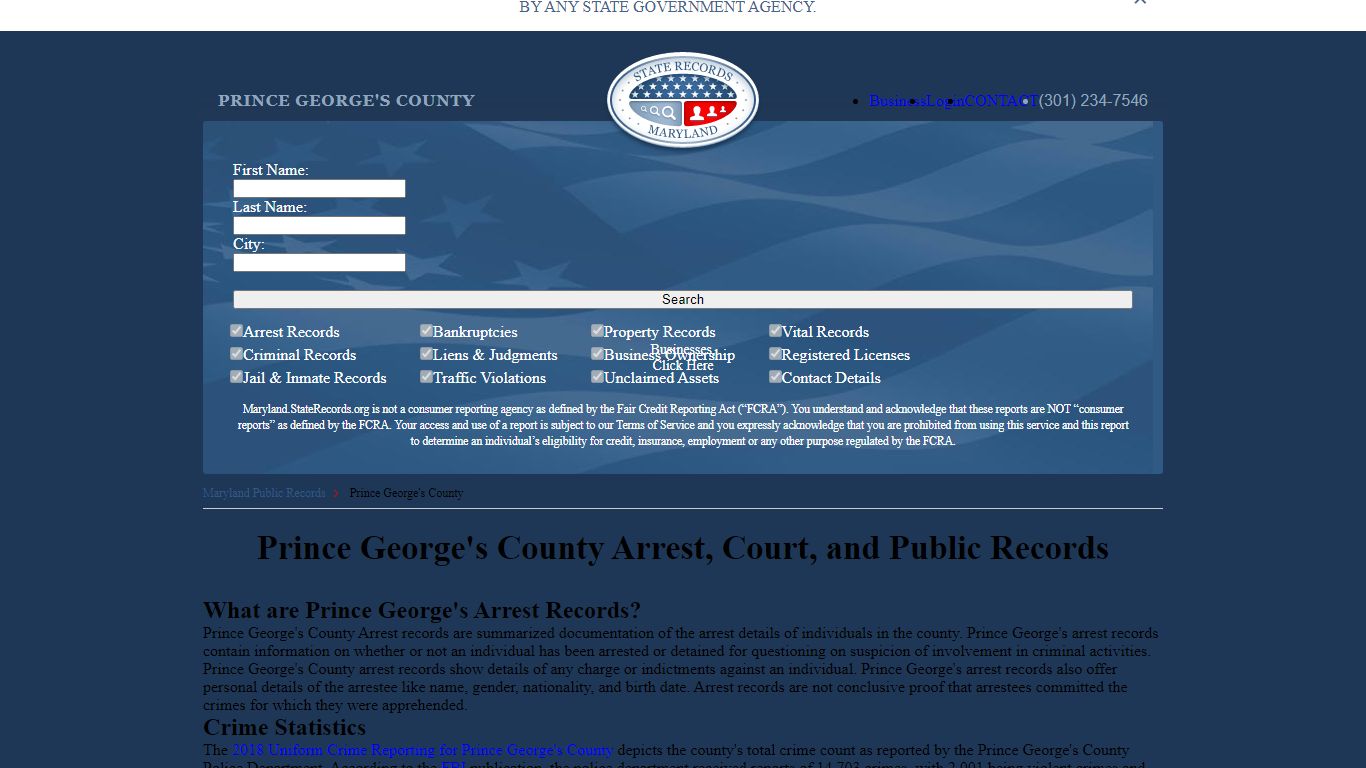Prince George's County Arrest, Court, and Public Records